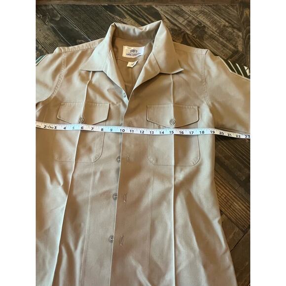 USMC Service Uniform Khaki Dress Marine Short Sleeve Shirt 15.5 Wool Valor Day - Picture 4 of 9
